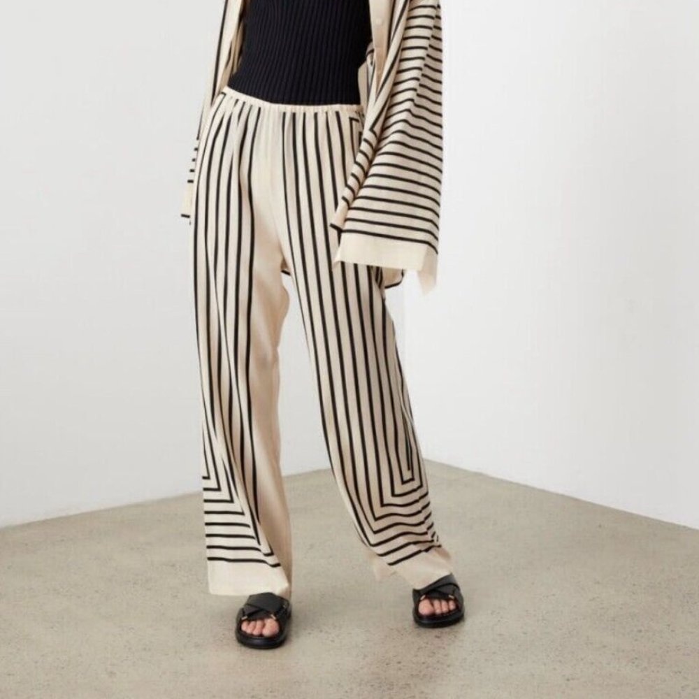 Toteme Wide Leg Silk Pants